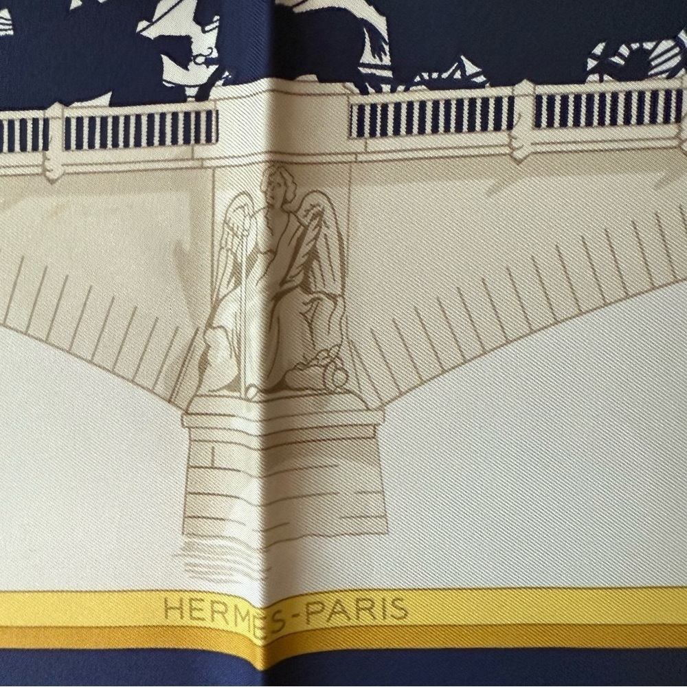 Hermes Les Ponts de Paris Silk Scarf - Picture 3 of 7